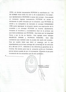 Denuncia a Petroni 1