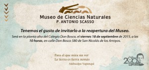 Invitación reapertura museo Scasso
