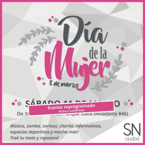 Evento suspendido día de la mujer